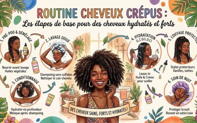 Routine cheveux crépus : Les étapes de base pour des cheveux hydratés et forts